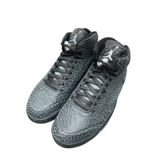 Air Jordan 5 Retro 3Lab5 Black Silver Elephant Print Size 10 (599581-003) - Picture 1 of 8